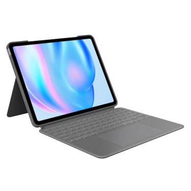 Imagem de Capa com Teclado Logitech Combo Touch iPad Air 13" (M2 & M3), Teclado Retroiluminado Destacável com Suporte,Touchpad Integrado Click-Anywhere e Carregamento via Smart Connector- Cinza