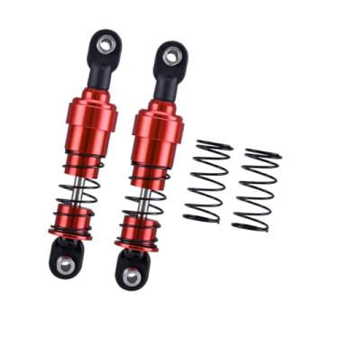 Imagem de MERIGLARE 2 peças RC amortecedor de óleo preenchido choques portátil RC amortecedor conjunto atualização parapara 1:10 caminhões RC hobby carro rastreador DIY, Vermelho