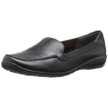 Imagem de Easy Spirit Tênis feminino sem cadarço Abide, Couro preto, 7.5 Wide