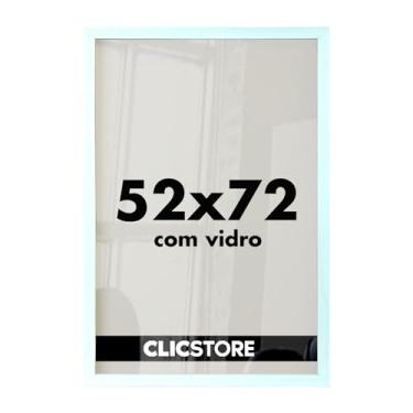 Imagem de Moldura Quadro 52x72 cm para Quebra Cabeça Grow Puzzle 1000 peças Quadro c/Vidro para Decoração Parede Sala Escritório (Branco)