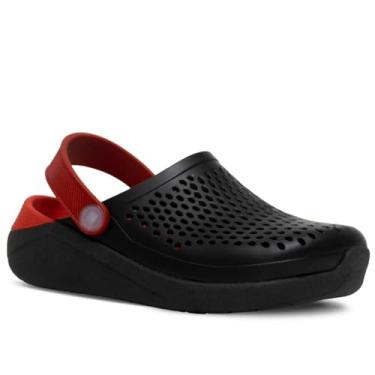 Imagem de Sandalia Babuche Chinelo Nº 29 Ao 36 Infantil Menino Masculino Feminino Menina 12.111j (Preto-Vermelho, BR, Criança de 4 a 8 anos, Numérico, 32)