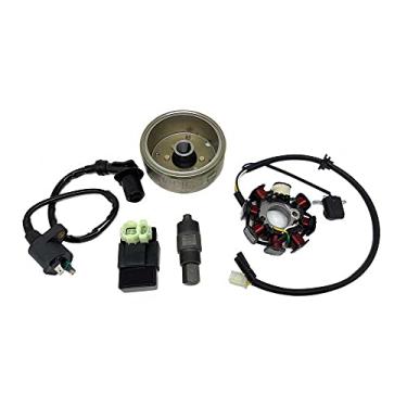 Imagem de MYK MOTORCYCLE PARTS Kit de Ignição Myk Gy6 150Cc Std 8 Polos - Inclui Volante, Estator, Bobina, Cdi e Extrator de Volante