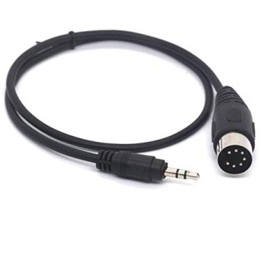 Imagem de GLHONG Cabo estéreo Din Midi de 7 pinos para 3,5 mm 1/8 polegada para iPod iPhone MP3 para Bang & Olufsen, Naim, sistemas estéreo quádruplo (50 cm)