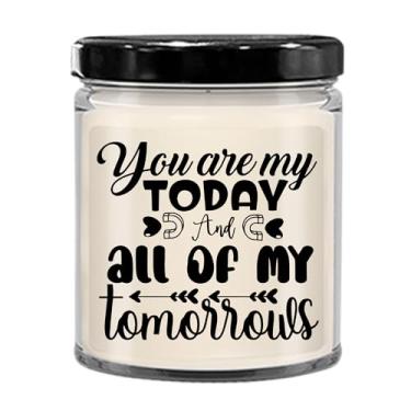 Imagem de You are My Today and All of My Tomorrows Valentine, vela de cera de soja, presente para namorado e namorada, ideia de presente de dia dos namorados, presente para marido e esposa, ideia de presente de