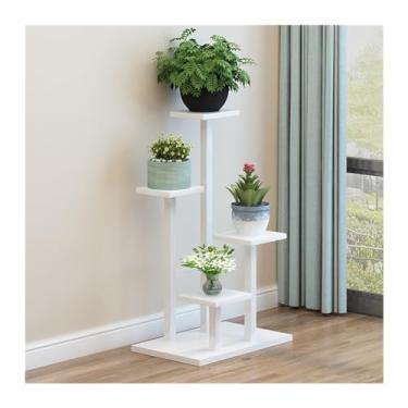 Imagem de LICONG-2020 Vaso suporte de plantas, vários suportes de vasos de flores, prateleiras, organizador de armazenamento, exibição para decoração de jardim de casa interna, vaso (cor: prateleira branca)