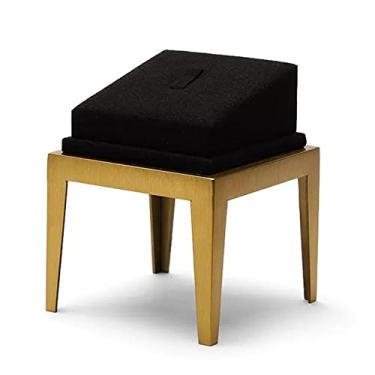 Imagem de Porta-joias de veludo preto Suporte de anel de joias de metal suporte de exibição de joias colar pingente anel organizador de vitrine para colares e anéis expositor de joias, One Size, Pequeno, Ágata