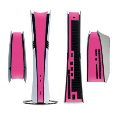 Imagem de Adesivo lateral completo para PS5 PRO Disc Console Center Skin Console Skin Decalque Vinil Skin Pure Color (Rosa)