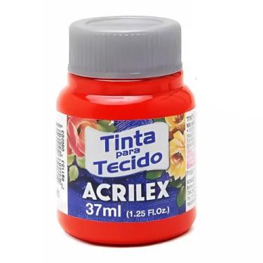 Imagem de Tinta Para Tecido Acrilex Fosca 37ml Escolha a Cor, 541 - VERMELHO VIV