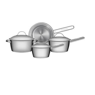 Imagem de Jogo de Panelas Tramontina Inox 4 Peças, Inox, 4 peças