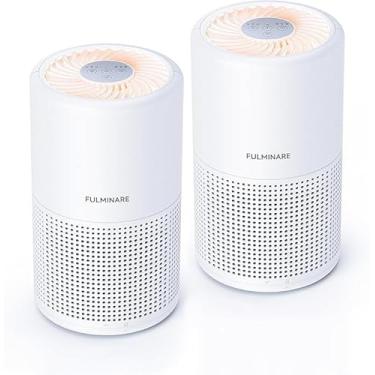 Imagem de Purificador de ar HEPA, filtro de ar, purificador de ar silencioso com luz noturna, pequeno purificador de ar portátil para casa, escritório, sala de estar (2)