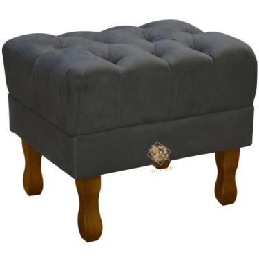 Imagem de Puff Retrô Capitonê Reforçado Louis Xv Banqueta para sala quarto close