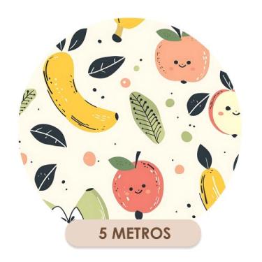 Imagem de Papel de Parede Adesivo Lavável  Explosão de Cores e Frutas - Deliquad