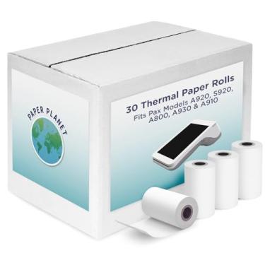 Imagem de Papel térmico para modelos Pax A920 S920 A800 A930 A910 30 Rolos