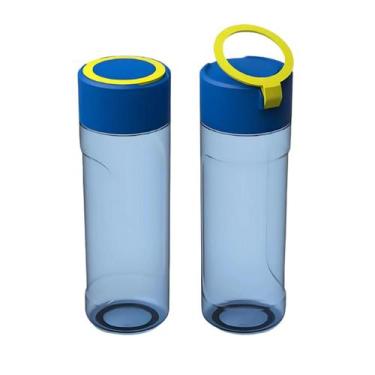 Imagem de Garrafinha De Água Squeeze Esporte Com Alça 550ml Treino Escola Escrit