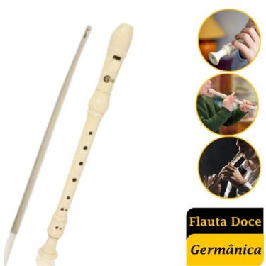 Imagem de Flauta Doce Germanica Soprano C/ Capa e Vareta Em Dó (c) - Custom Soun