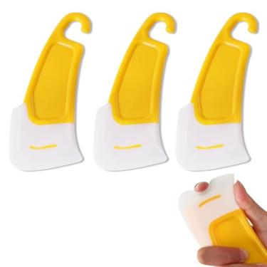Imagem de Wshxjzyay Pacote com 3 espátulas de silicone de grau alimentício para cozinha, raspadores de panela para cozinha, sem arranhões, espátula de silicone resistente ao calor, ferramenta de limpeza de