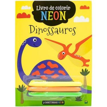 Imagem de Livro De Colorir Neon: Dinossauro