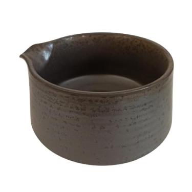 Imagem de Ｂｅｓｇａ Matcha Bowl com bico, bico de vazamento artesanal, tigela de chá de porcelana, tigela de mistura de matcha para amigos, Marrom