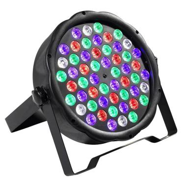 Imagem de Refletor Canhao Led Par 64 Rgbw 54 Leds 3w Dmx Slim Pro Festas