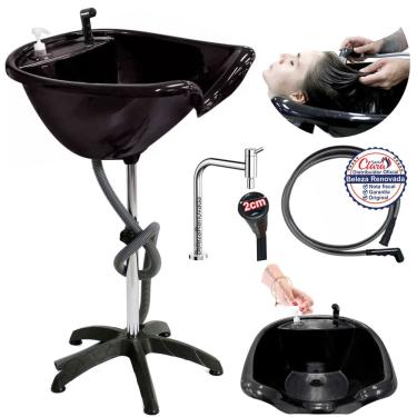 Imagem de Lavatorio Portatil p/ Cabeleireiro Cuba Preta St Clara