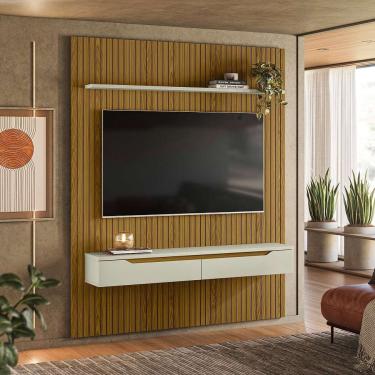 Imagem de Painel para TV até 65 Polegadas Duetto 2 pt Cedro e Off White