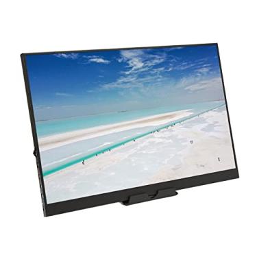Imagem de Monitor Portátil de 16 Polegadas, IPS HD 2K USB Tipo C HD HD Multimedia Interface Display Dual Screen, Suporte Switch, Aluminum Ligy Body, 2x 7.2Ω 1W Alto -falantes, para Windows