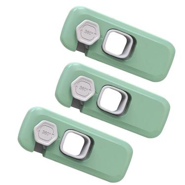 Imagem de Trava de Segurança Gaveta Geladeira Kit 3 unidades Protege Criança Bebe Infantil Armario Evita Acidente Fechadura Multiuso Resistente