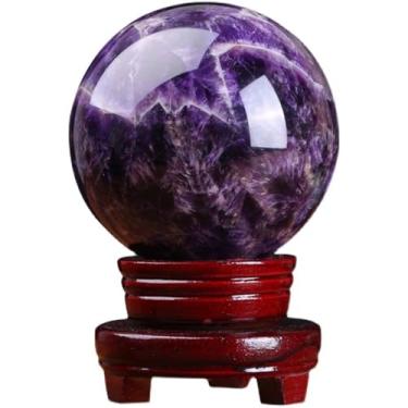 Imagem de JBNCRYGD Bola de Ametista Sonhadora Natural Esfera de Cristal de Quartzo Reiki Bola de Cristal de Cura para Decoração de Casa Adivinhação Meditação Bruxaria Adivinhação Presentes Adivinhação, 7 cm