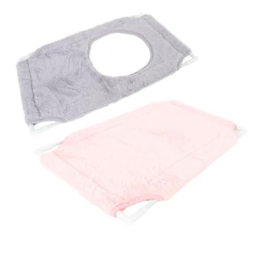 Imagem de Cama de Rede de Janela, 2 Camadas de Gato Poleiro Confortável Fácil Instalar 360 Graus de Vista Completa Com 6pcs de Sucção para Gatos Internos (Dupla camada cinza+rosa)