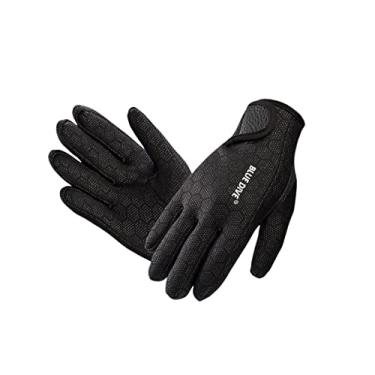 Imagem de EXCEREY Luvas de mergulho de neoprene antiderrapante de 1,5 mm (preta, tamanho G)