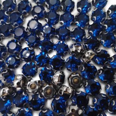 Imagem de  Strass de Rebitar 8mm + Rebite Aço inox - Alto Brilho - 100 Peças - I