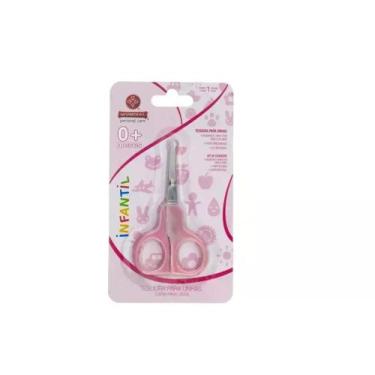 Imagem de Tesoura para Unha Infantil Rosa Mundial