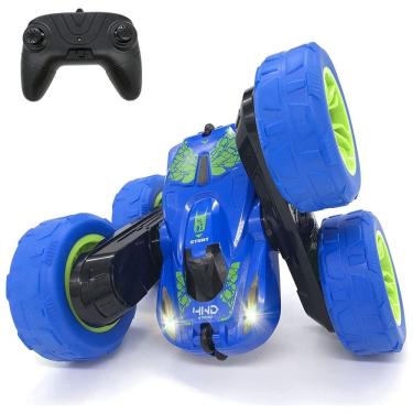 Imagem de Carrinho de Controle Remoto Threeking com Luzes e Função Stunt - Presente Ideal para Crianças de 4 a 12 Anos