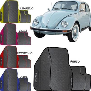 Imagem de Lindo jogo tapete 4 peças carro automotivo  na cor vermelho volkswagen