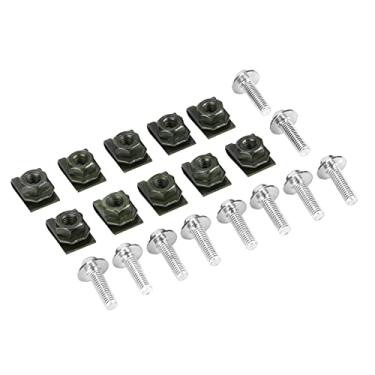 Imagem de Kit de Braçadeira de Montagem de Porca de Carenagem Brilho de Longa Duração para Motocicleta Scooter M5 Parafusos Substituição (Prata)