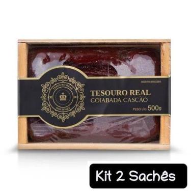 Imagem de Kit 2 Goiabada Cascão Artesanal de Corte Tesouro Real 500g