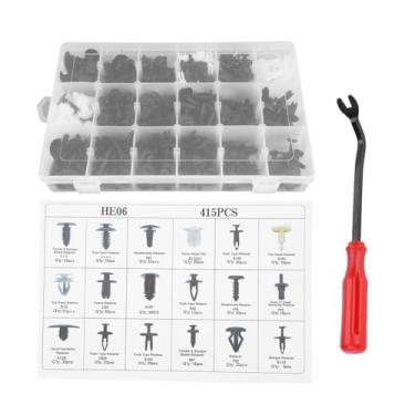 Imagem de 415 Unidades 18 Tamanhos Variados Clipe de Acabamento para Carro Pino de Pressão Rebite Retentor de Painel de Porta Com Chave de Fenda