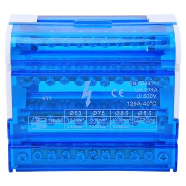 Imagem de MUNEFE 4 Nível Monofásico Din Rail Terminal Caixa De Distribuição, 4 Entra 24 Caixa De Distribuição De Energia De Saí para Elétrica