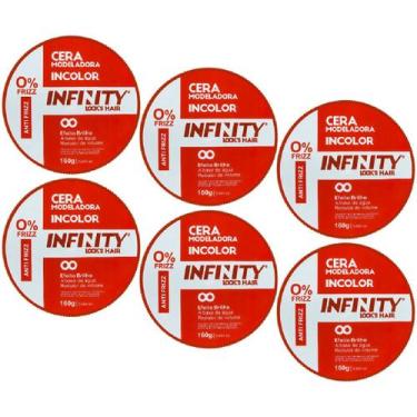 Imagem de Kit 6 Cera Modeladora Antifrizz Incolor 160g - Infinity