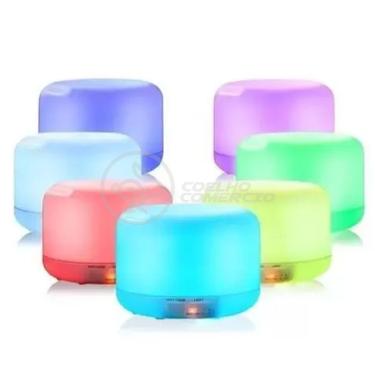 Imagem de Aromatizador Umidificador Difusor Eletrônico Ambiente Desing Minimalista Luz De Led Rgb 300Ml