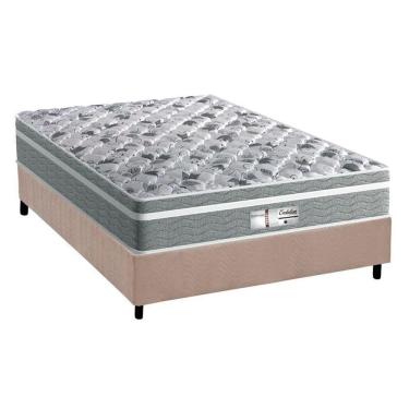 Imagem de Cama Box Casal: Colchão Molas Probel Masterpocket Ensacadas Prodormir Evolution + Base Bege(138X188)