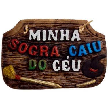 Imagem de Placa De Churrasco Decorativa - Minha Sogra Caiu Do Céu - Retrofenna D