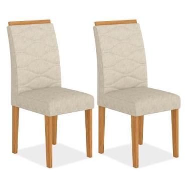 Imagem de Kit 2 Cadeiras Estofadas Everest Comfort Cinamomo/suede Bege - M.a - A