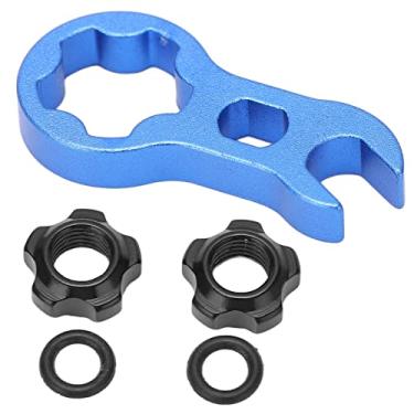 Imagem de Kit de porca de válvula de bicicleta Alto de alumínio de alumínio de alto desempenho Chave de porca de válvula francesa Conjunto para Mountain Road Road Bicycle Tubo Reparo e