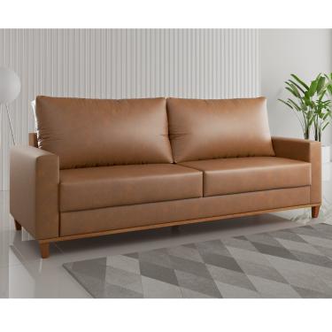 Imagem de Sofá 3 Lugares Corino 180cm Living Chanel Viero - Corino Durango