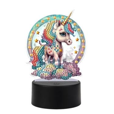 Imagem de TDFERAN Kits de arte de diamante com pintura de diamante 5D DIY mandala diamante para adultos, lâmpada manual com diamantes, kits de pintura de diamante, luzes de LED para quarto, pedras preciosas