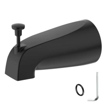 Imagem de APPASO Bico de banheira de banheiro com desviador de imersão frontal, torneira de banheira de metal resistente de aço inoxidável 1/2 polegada IPS rosca interna bico rosqueado na extremidade frontal