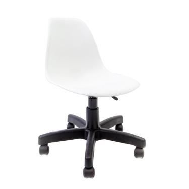 Imagem de Cadeira de Escritório Secretária Eames Preta e Branca