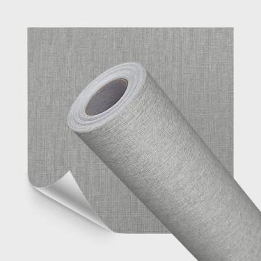 Imagem de Papel Autoadesivo Texturizado Palha Cinza Lima Impermeavel 5M - Open S