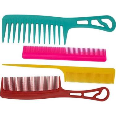 Imagem de Kit Viagem  4 Pentes Málaga Color - Fábrica de Utilidades